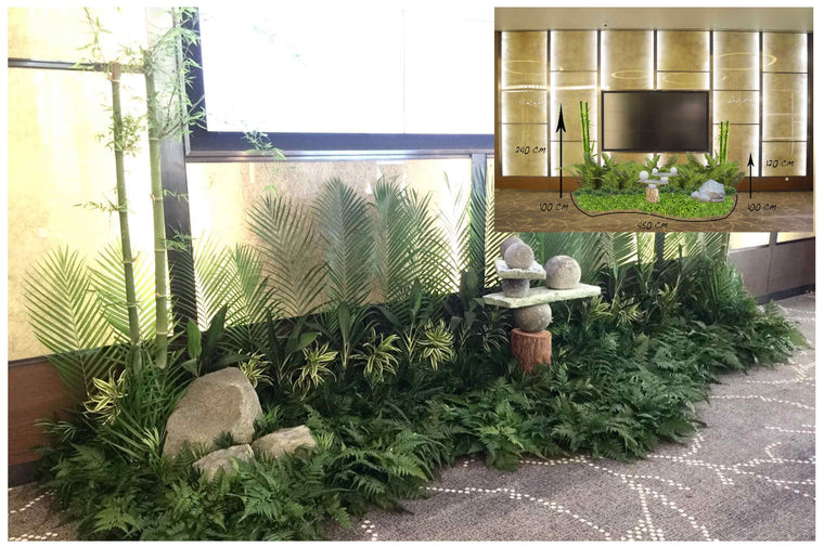 potted plants, bamboo, landscape floral design