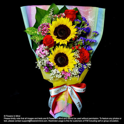 Flowers and Bear (HB362) - Flowers-In-Mind