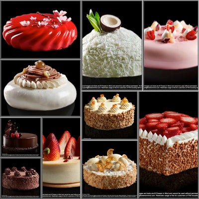 Choice of Fullerton Cakes With Gift Flower Basket (CD04) **THIS PRODUCT REQUIRES 3 DAYS ADVANCE PRE-ORDER.** - FLOWERS IN MIND