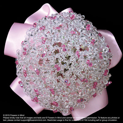 Bridal bouquet with Swarovski Crystals (WD113) - FLOWERS IN MIND