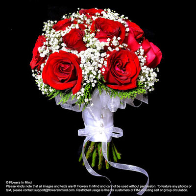 Bridal bouquet in natural stem (WD160) - Flowers-In-Mind