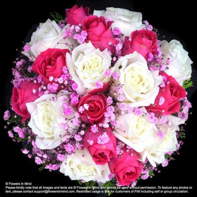 Bridal bouquet in natural stem (WD167) - Flowers-In-Mind