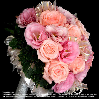 Bridal bouquet in bridal holder (WD170) - Flowers-In-Mind