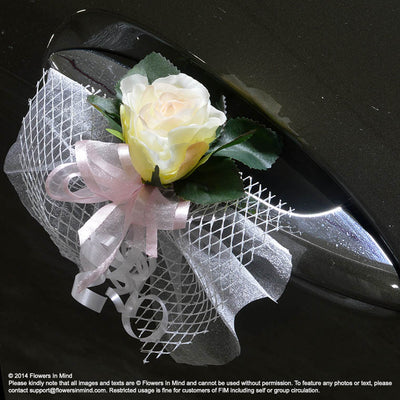Bridal Car Decoration (with artificial flowers) - Flowers-In-Mind