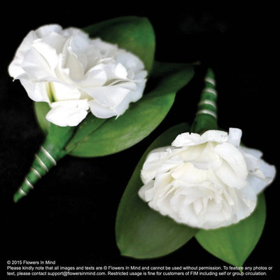 Corsage with Eustomas - FLOWERS IN MIND