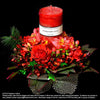 Classic Red Christmas Table Arrangement (XMAS13) - FLOWERS IN MIND