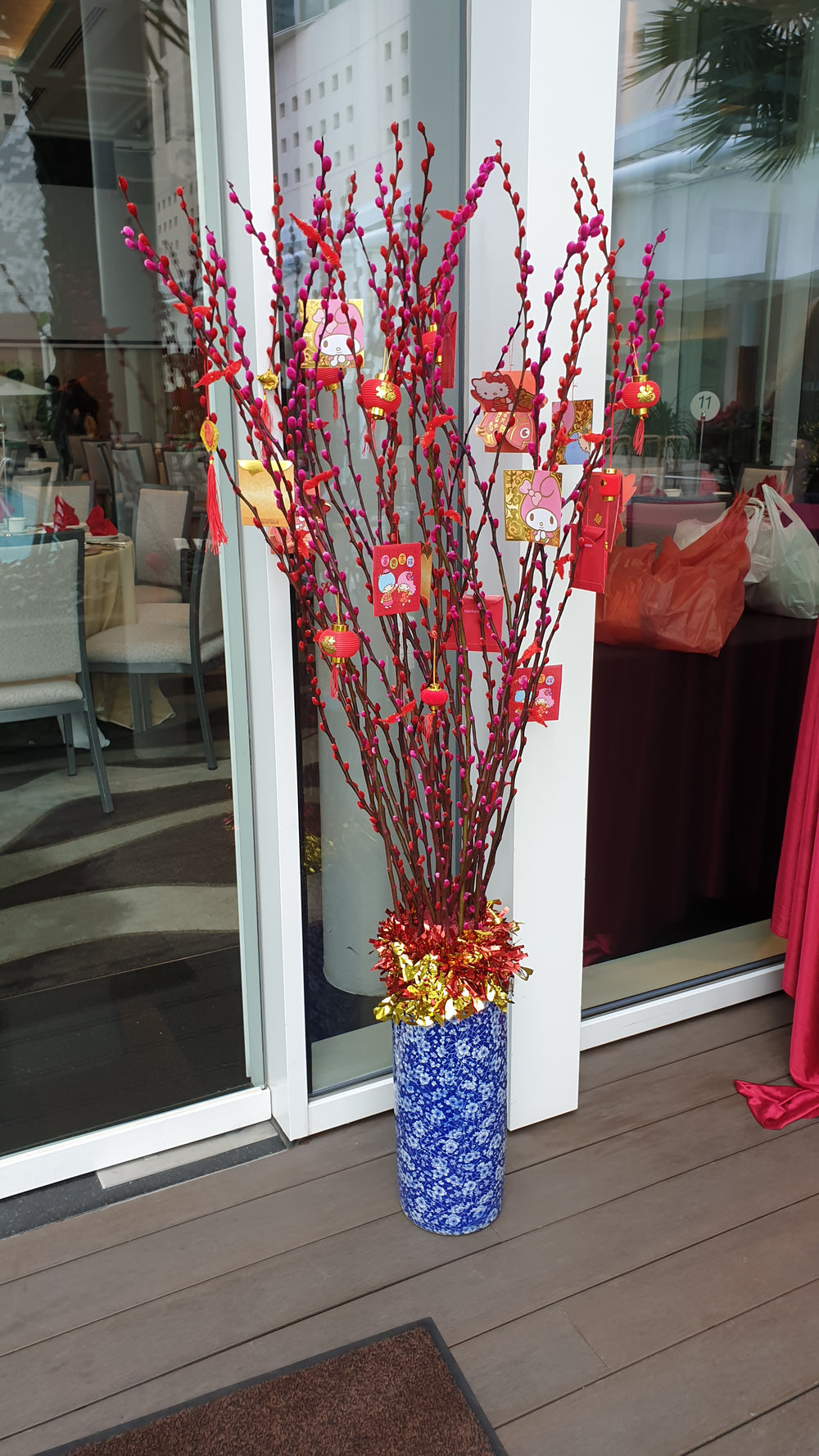 chinese new year floral decorations for event at conrad 