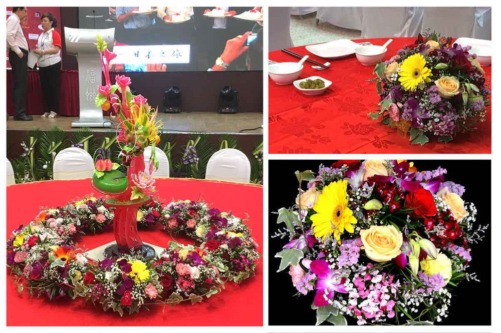 round table floral decoration