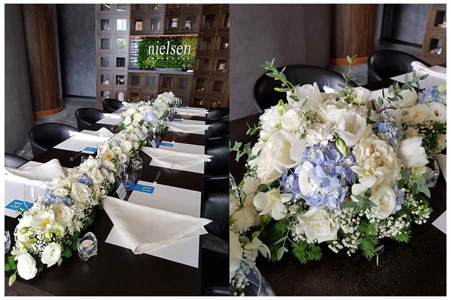 flowers for NELSON event at Waku Ghin Marina Bay Sands Singapore