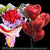 Flowers with helium balloon Valentine day best gift (BHB01)