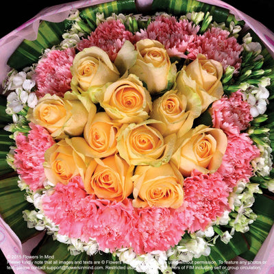 Bouquet of Roses and Carnations (HB183) - Flowers-In-Mind
