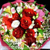 Bouquet of Roses, Eustomas and Alstroemeria (HB196) - FLOWERS IN MIND