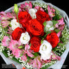 Bouquet of Roses, Eustomas & Alstroemeria (HB237) - FLOWERS IN MIND