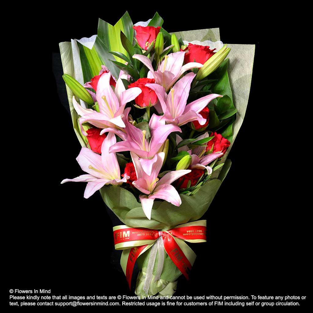 Bouquet of Roses & Lilies (HB307)
