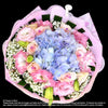 Bouquet of Hydrangea, Roses and Eustomas (HB383) - Flowers-In-Mind