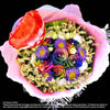 Bouquet of RAINBOW Roses and Eustomas (HB402) - Flowers-In-Mind