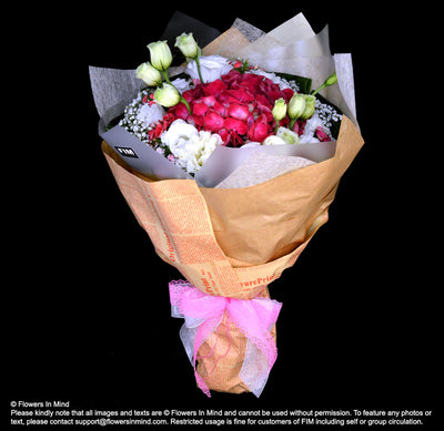 Bouquet of Hydrangea & Eustomas (HB426) - Flowers-In-Mind