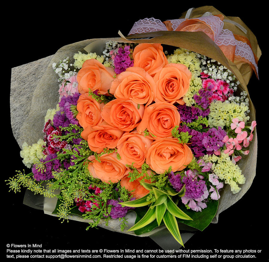 Bouquet of Roses (HB248) - Flowers-In-Mind