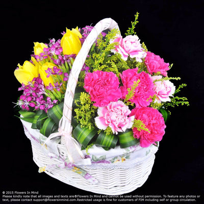 Flower Gift Basket (TA56) - FLOWERS IN MIND