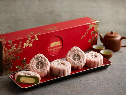 The Fullerton Tangerine Lemon with Matcha Red Bean Paste Mooncakes - Flowers-In-Mind