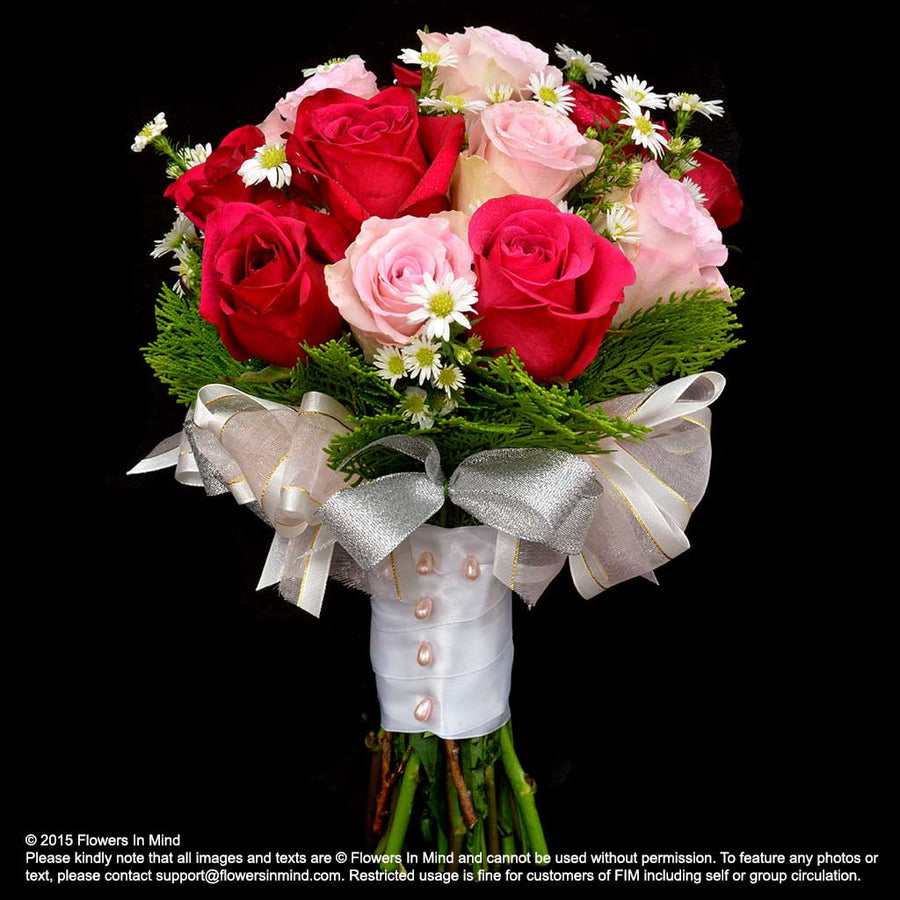 Bridal bouquet in natural stem (WD132) - FLOWERS IN MIND