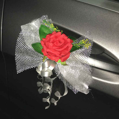 Bridal Car Decoration (with artificial flowers) - Flowers-In-Mind