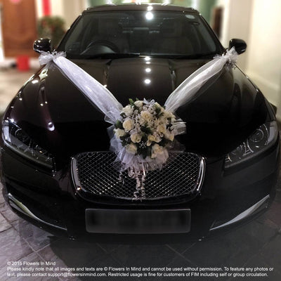 Bridal Car Decoration (with fresh flowers) - Flowers-In-Mind