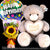 Bear, Helium Balloon With Flowers (BHF21)