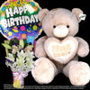 Bear, Helium Balloon With Flowers (BHF21) - Flowers-In-Mind