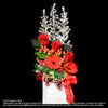 Red Christmas Table Arrangement (XMAS26) - FLOWERS IN MIND